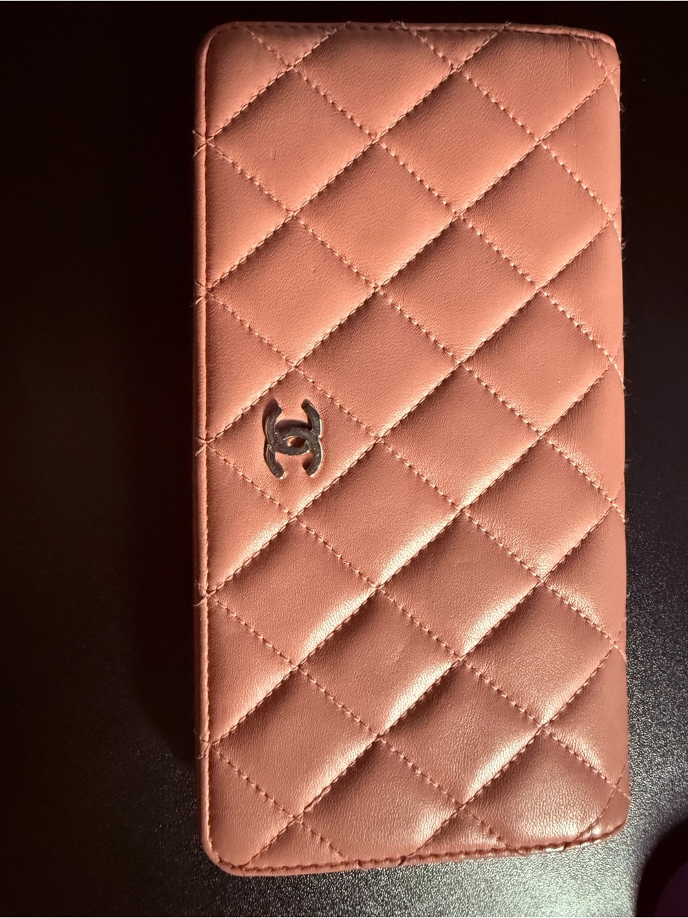 CHANEL Quilted Leather Wallet - Dusky Pink